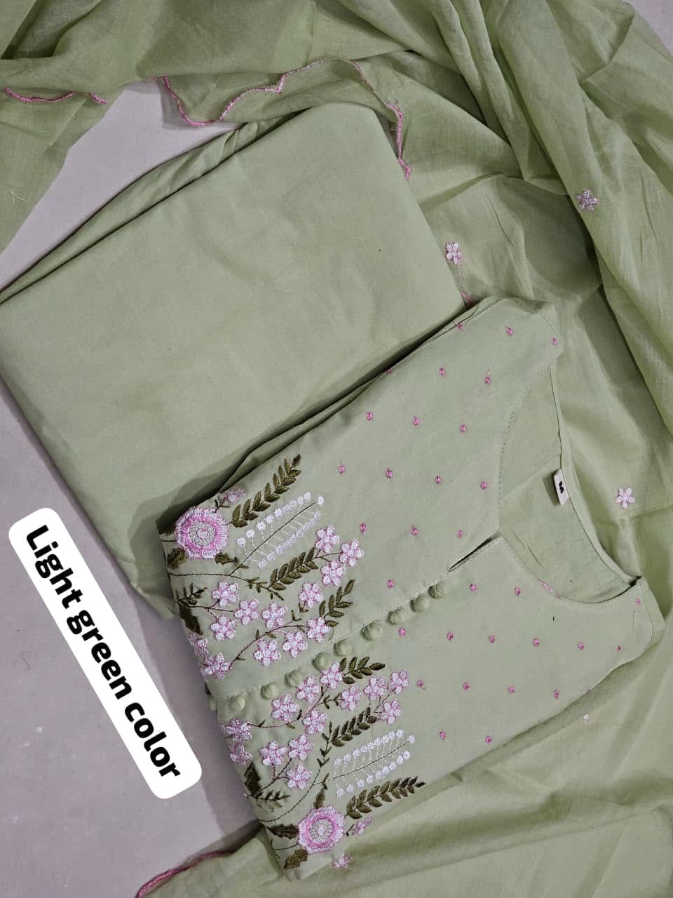 Label Tanuja-BEAUTIFUL COTTON KURTI PANT AND DUPATTA