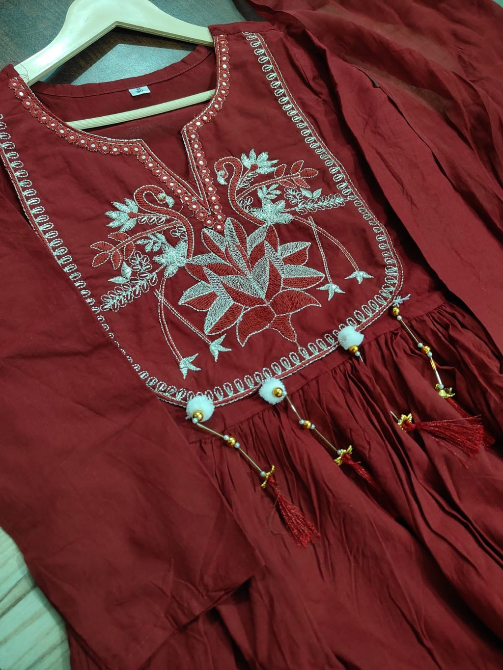 Label Tanuja-Seize the day" with a classy self weave embroidered suit Set