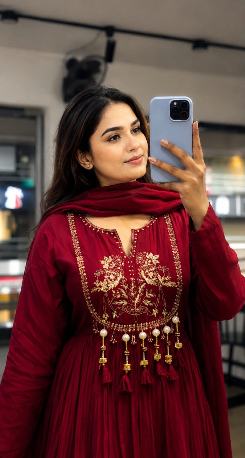 Label Tanuja-Seize the day" with a classy self weave embroidered suit Set