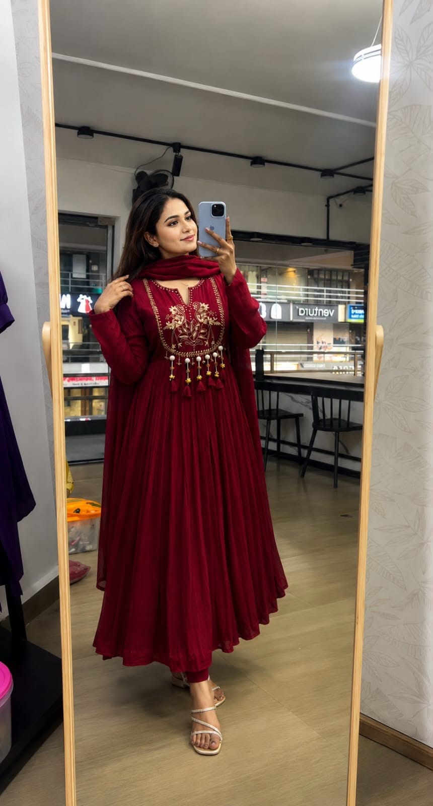 Label Tanuja-Seize the day" with a classy self weave embroidered suit Set