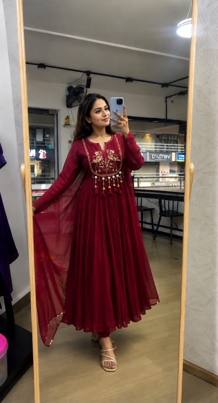 Label Tanuja-Seize the day" with a classy self weave embroidered suit Set