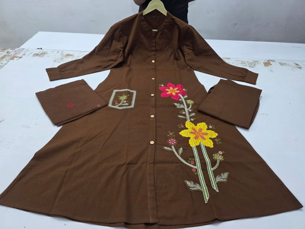 Label Tanuja-KURTA PENT WITH DUPATTA SUIT SET
