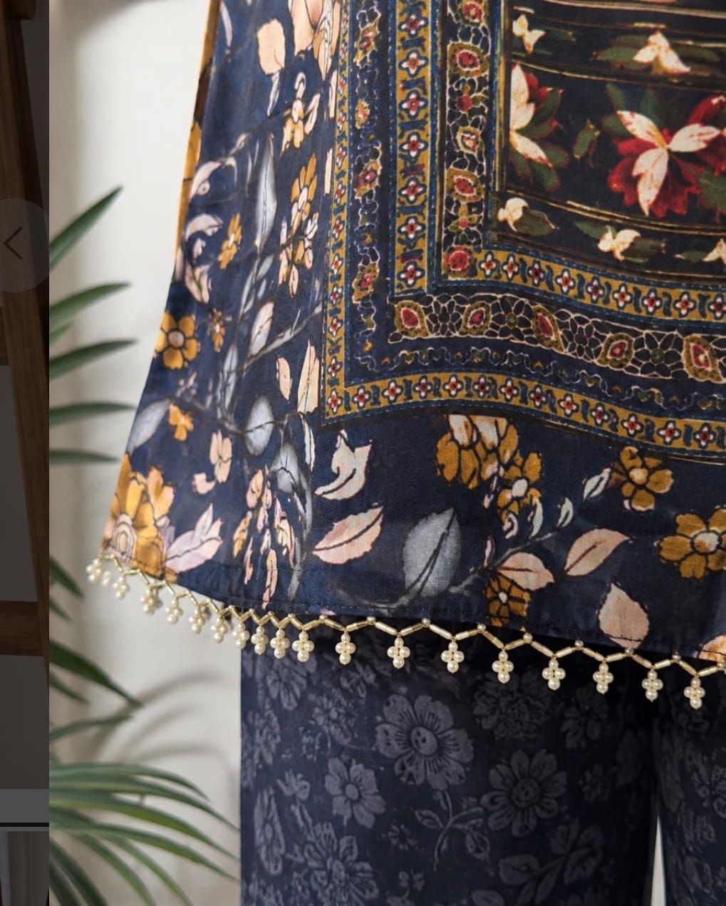 Label Tanuja-Floral Printed Cord Set