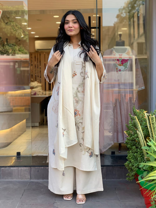 Label Tanuja-beautiful one colours cotton flex kurti set