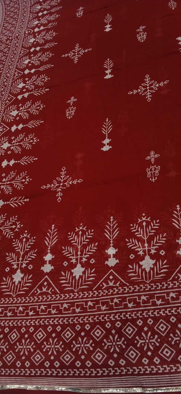 Label tanuja-Discharge print kurti pant dupatta sets