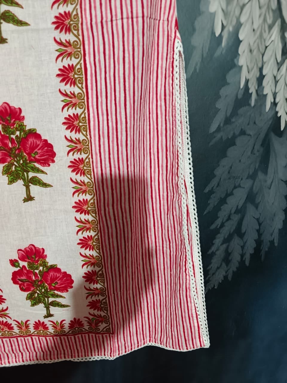 label Tanuja-Sleeveless Printed Cotton Full Suit Set With Dupatta-set