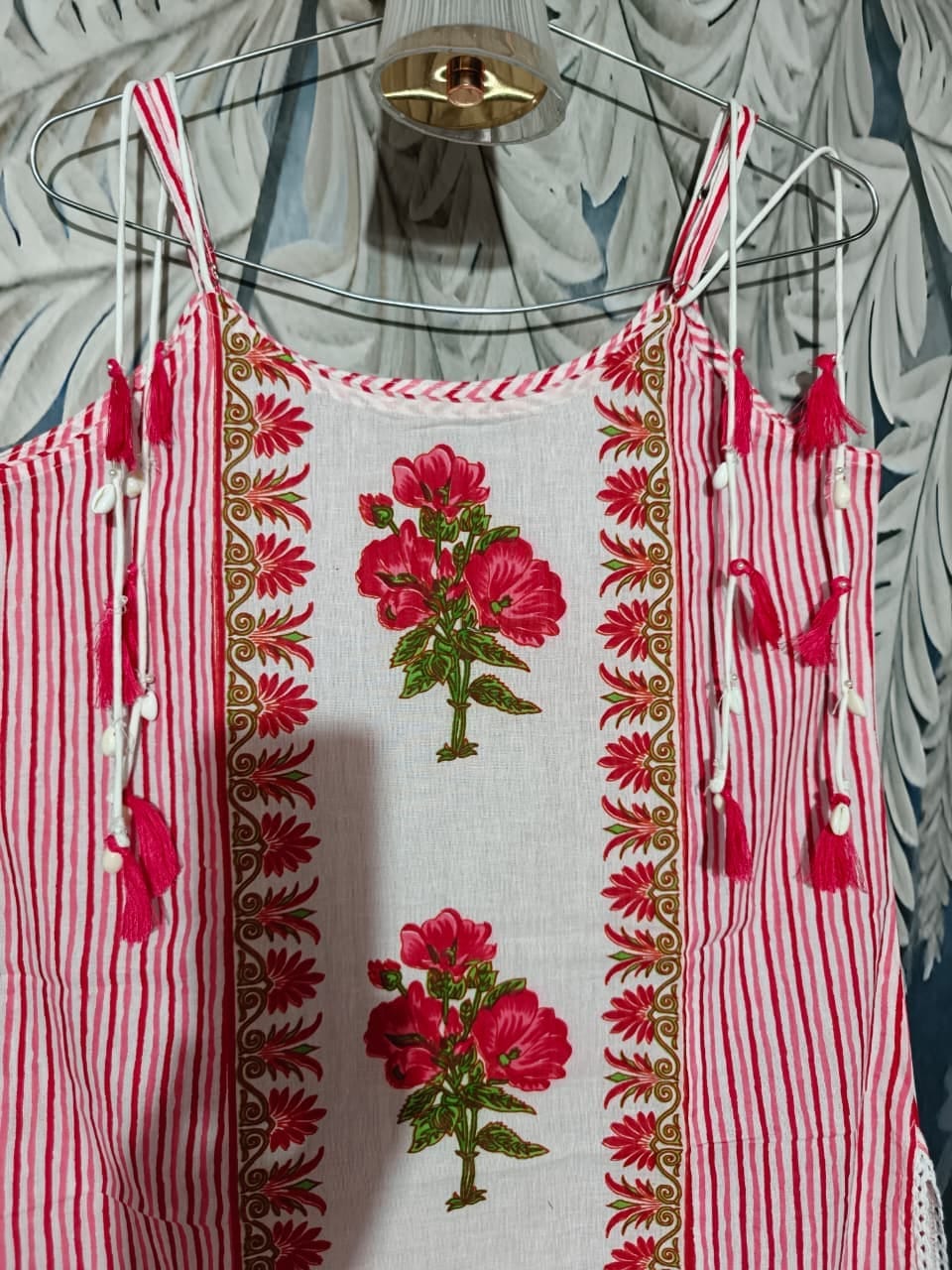 label Tanuja-Sleeveless Printed Cotton Full Suit Set With Dupatta-set