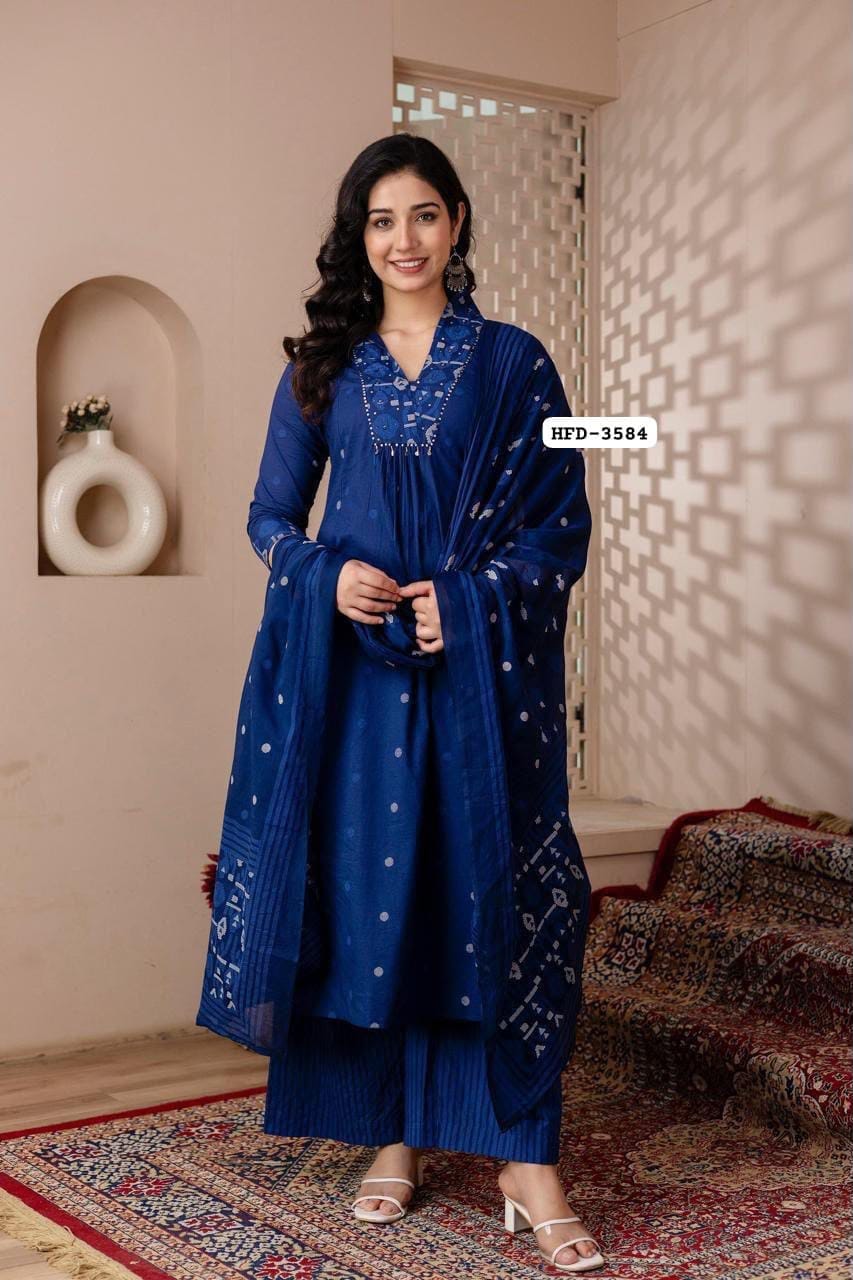 Label Tanuja-3pcs Kurti Set