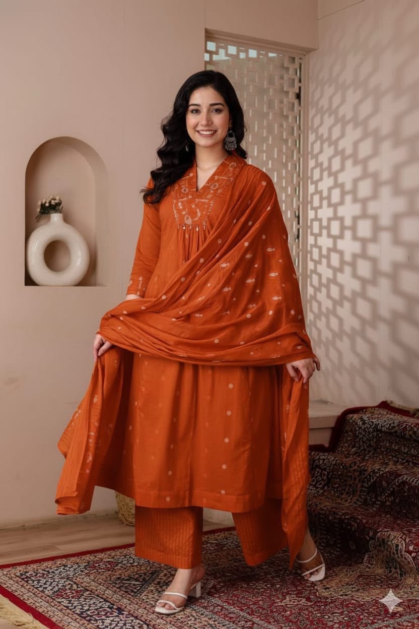 Label Tanuja-3pcs Kurti Set