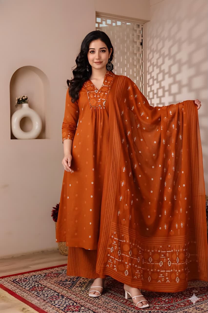 Label Tanuja-3pcs Kurti Set