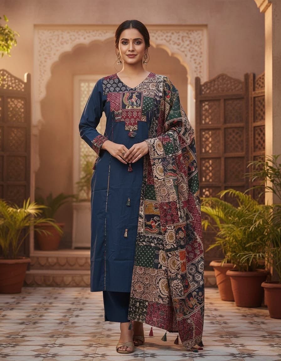 Label Tanuja-Premium cotton fabric suit set