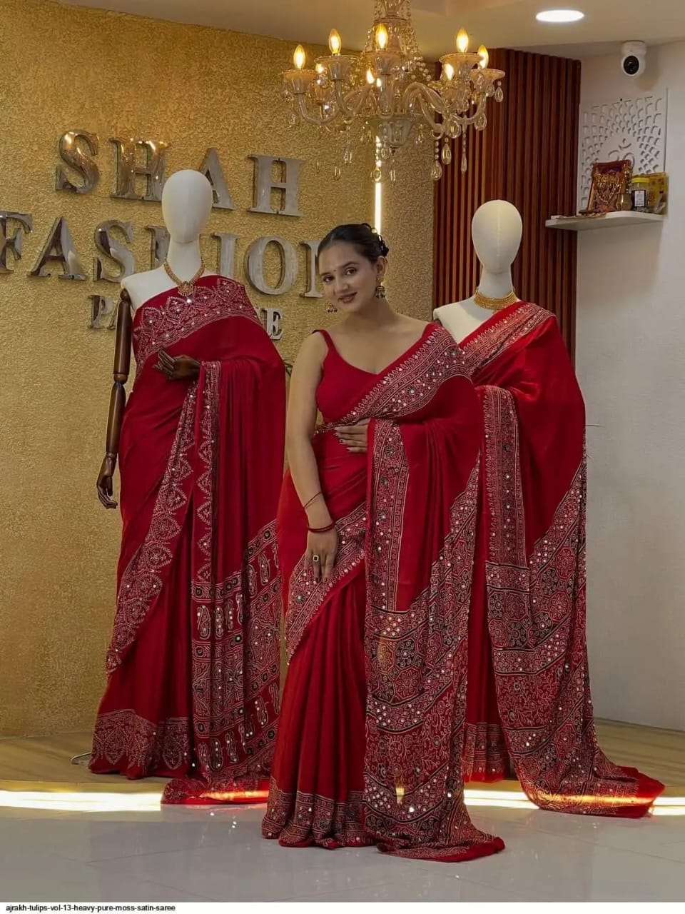 Label Tanuja-Arjakh Sartin &nbsp;viscous silk saree with designer print Sarees Rich Pallu