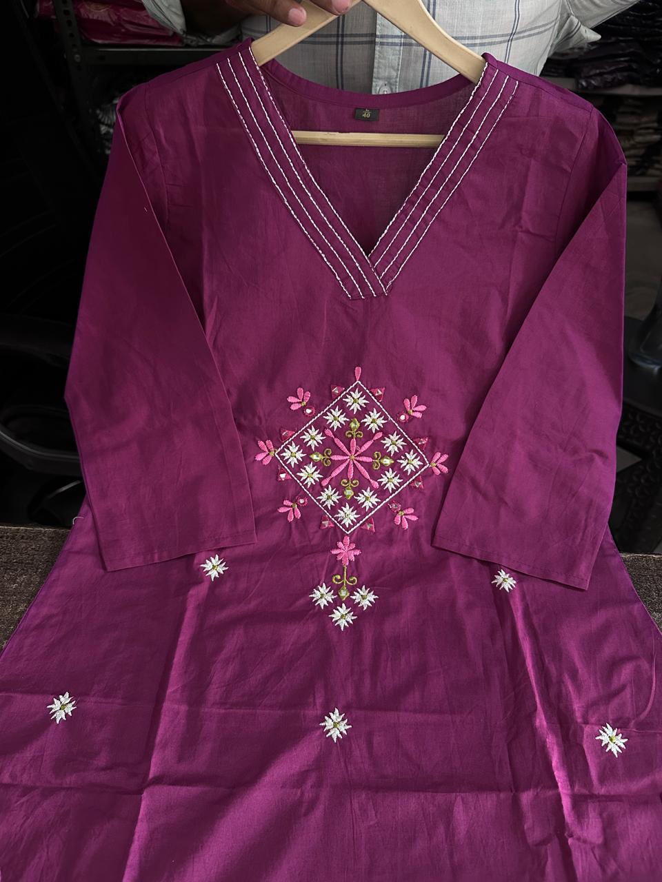 Label Tanuja-3 piece Cotton Kurti Set