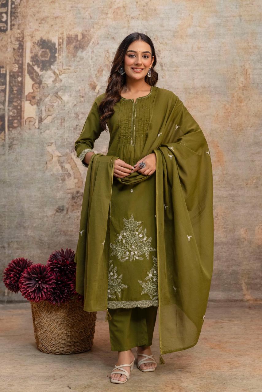 Label Tanuja-3 Piece Kurti Set