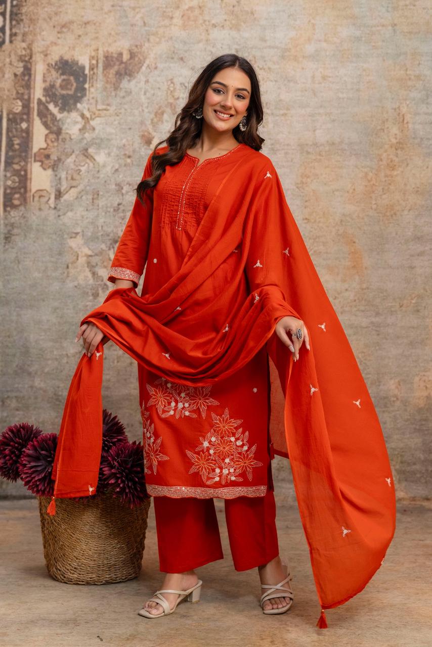 Label Tanuja-3 Piece Kurti Set