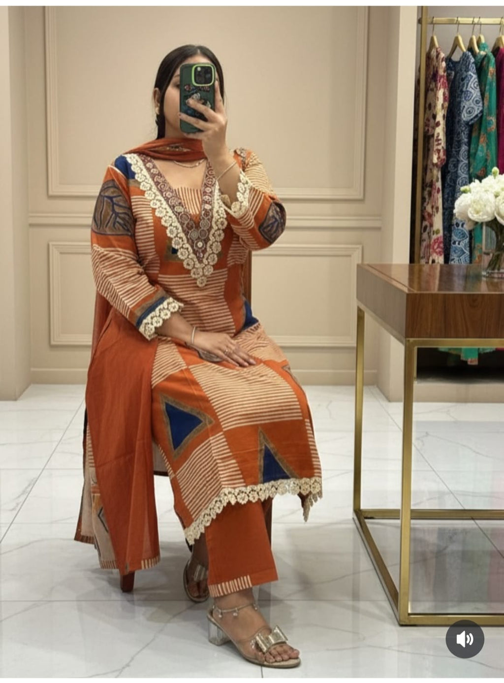 Label Tanuja-Crafted from luxurious silk, the anarkali kurti set with dupatta.